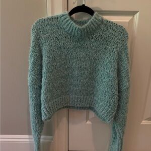 Wilfred Teal Knit Turtleneck Sweater